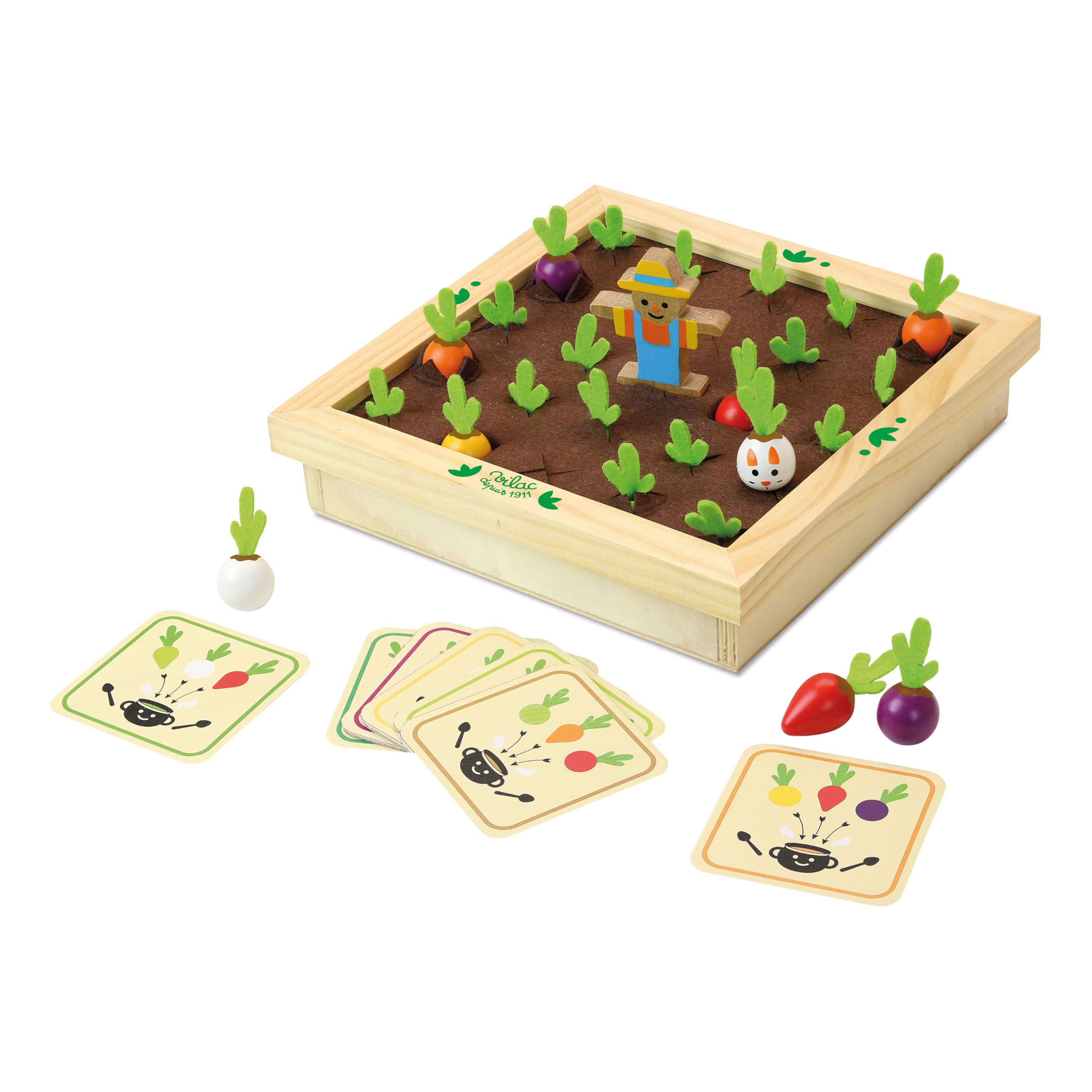 Vilac - Mémotager Jour de Récolte - Jeu de Mémoire en Bois - Enfants 3 Ans+