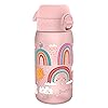 Fjbottle Borraccia Per Bambini 400ml Con Cannuccia – Acciaio Inox 316, Doppia Parete, Isolata, Antiperdita, Con Coperchio Flip E Spazzola