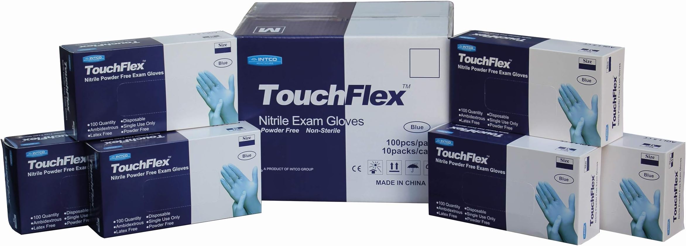 Blue Nitrile Disposable Gloves - Large- x1000 (10 Boxes)