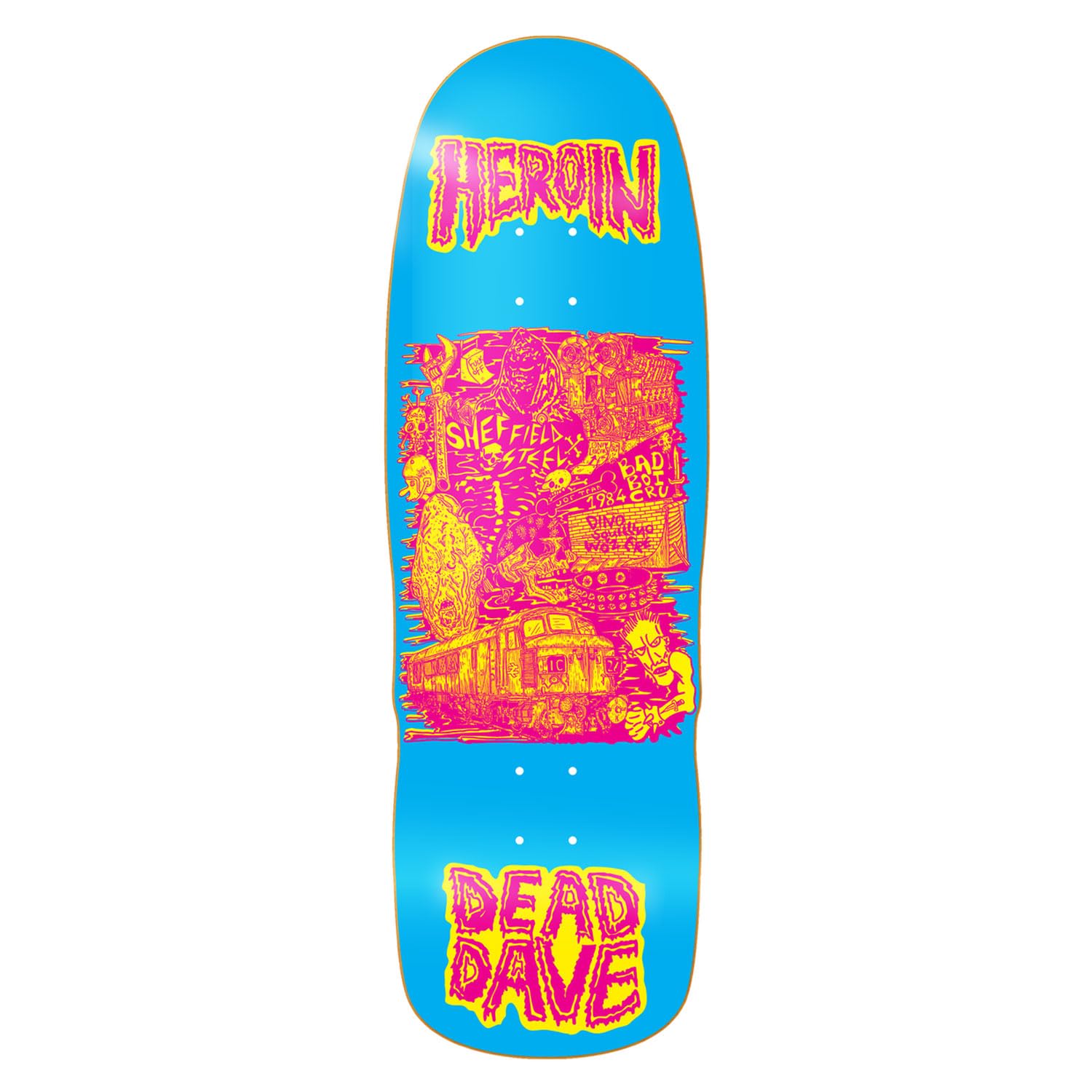 HEROIN ヘロインDEAD DAVE スケートボードデッキ　10.1×32 HEROIN Dead Dave Ghost Train 10.1 x 32 N7 or 7