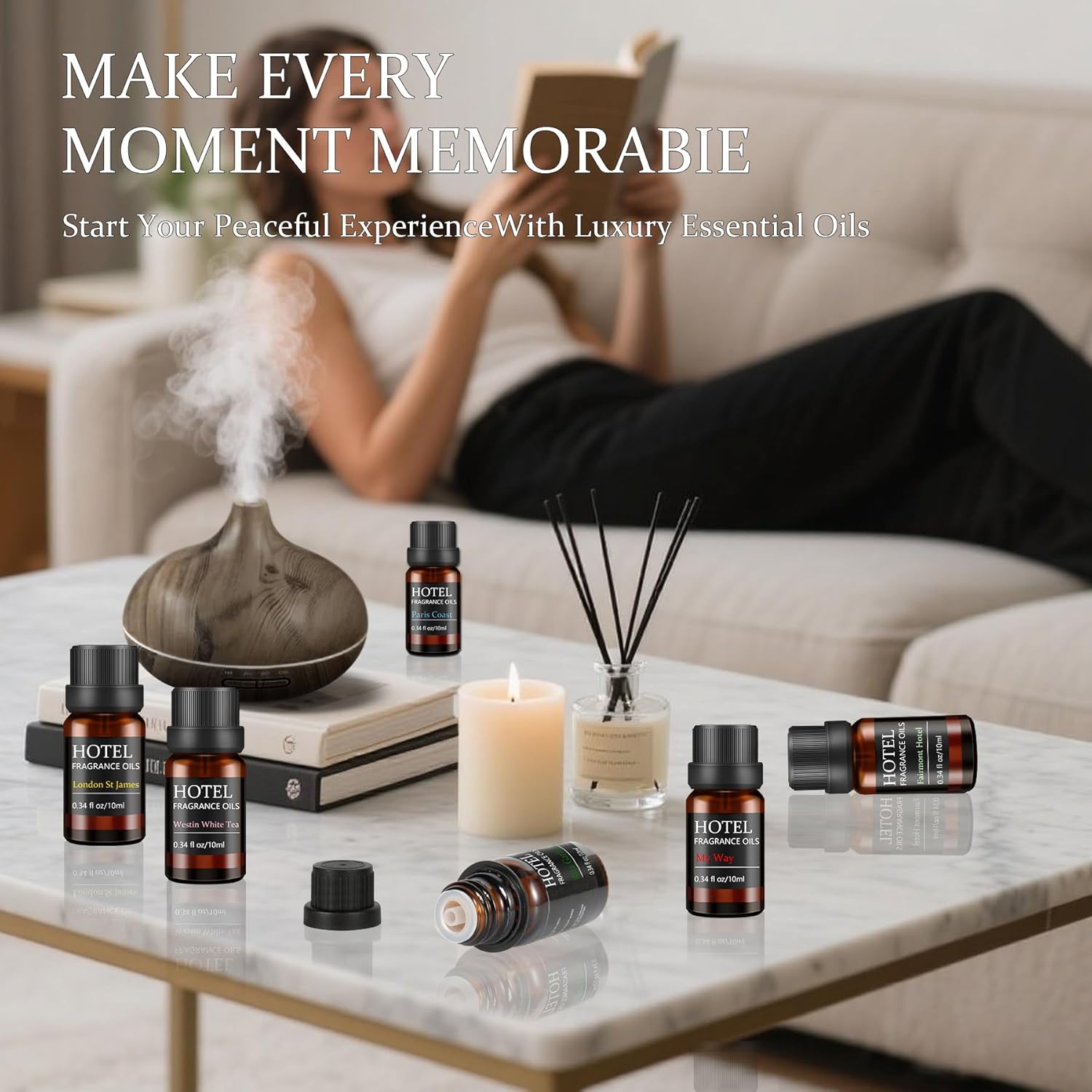 Hotel Collection Luxury Scent for Diffuser Oils Set Inspired by The My Way 、Westin White Tea、Ritz Carlton Hotel Scent - Image 5