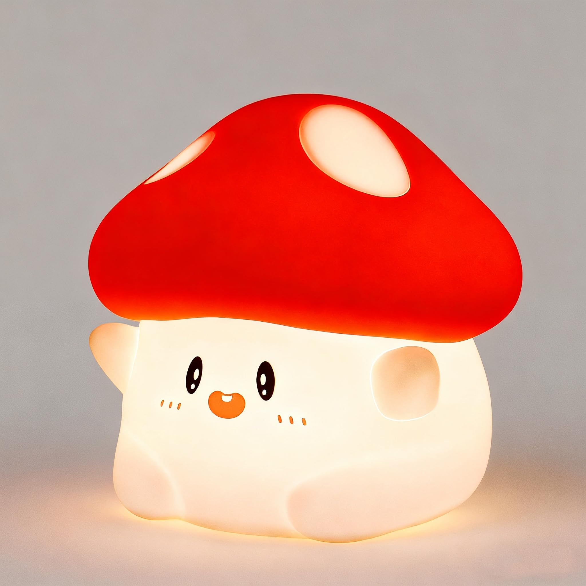 Nice Point Boys Mushroom Night Light For Kids, Cute Nursery Light, Squishy Silicone Lamp Up For And Girls,Kawaii Led Nightlight For Toddler Bedroom And Kid Room Decor.