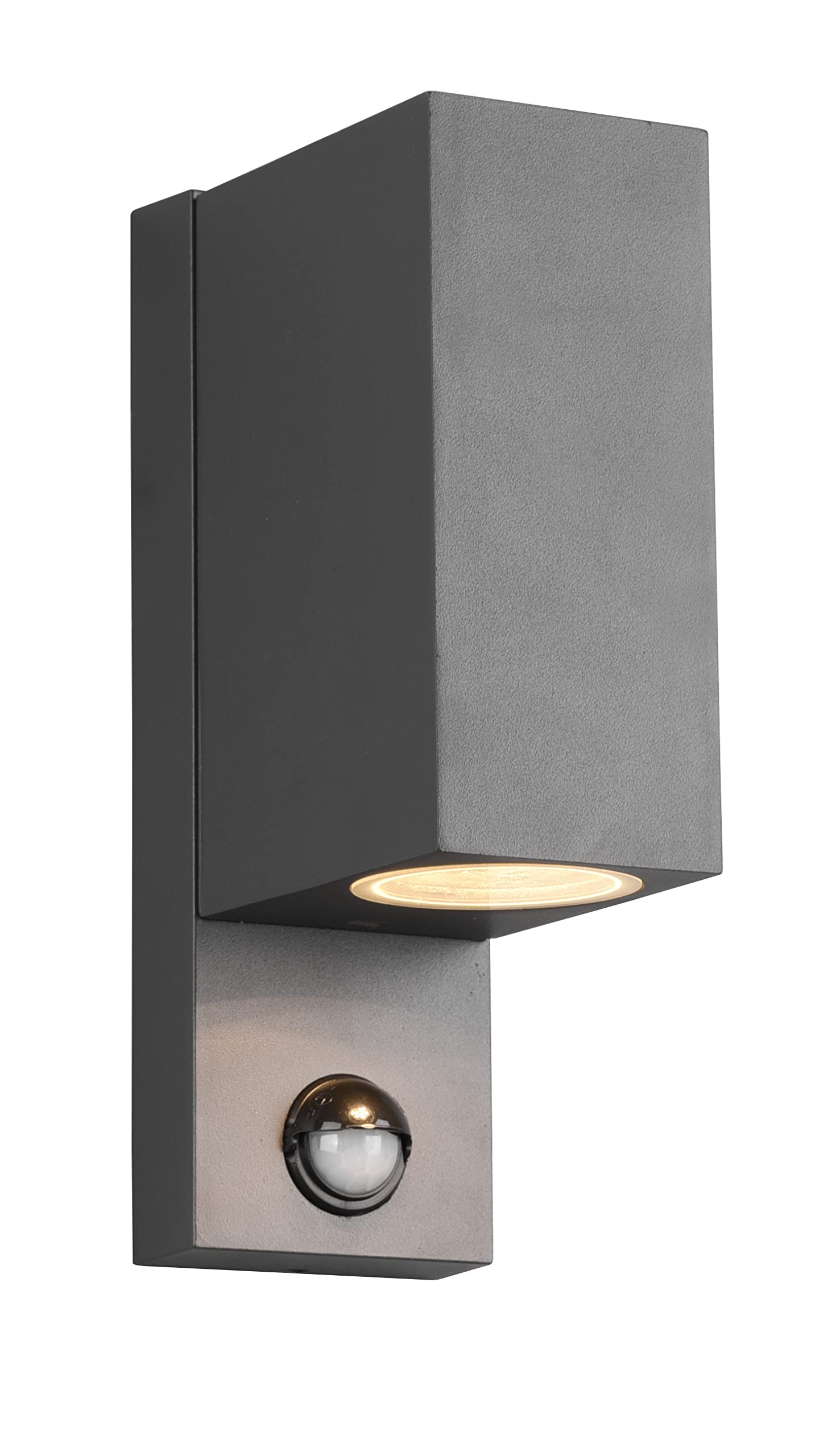 Trio Leuchten Anthracite Trio 214269242 Roya Double Spot Light, Ip44, Pir Motion Sensor, Square
