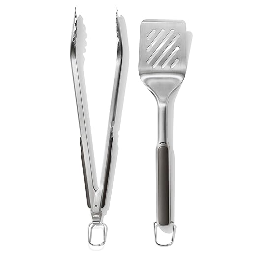 OXO Outdoor Grilling Turner and Tongs Set