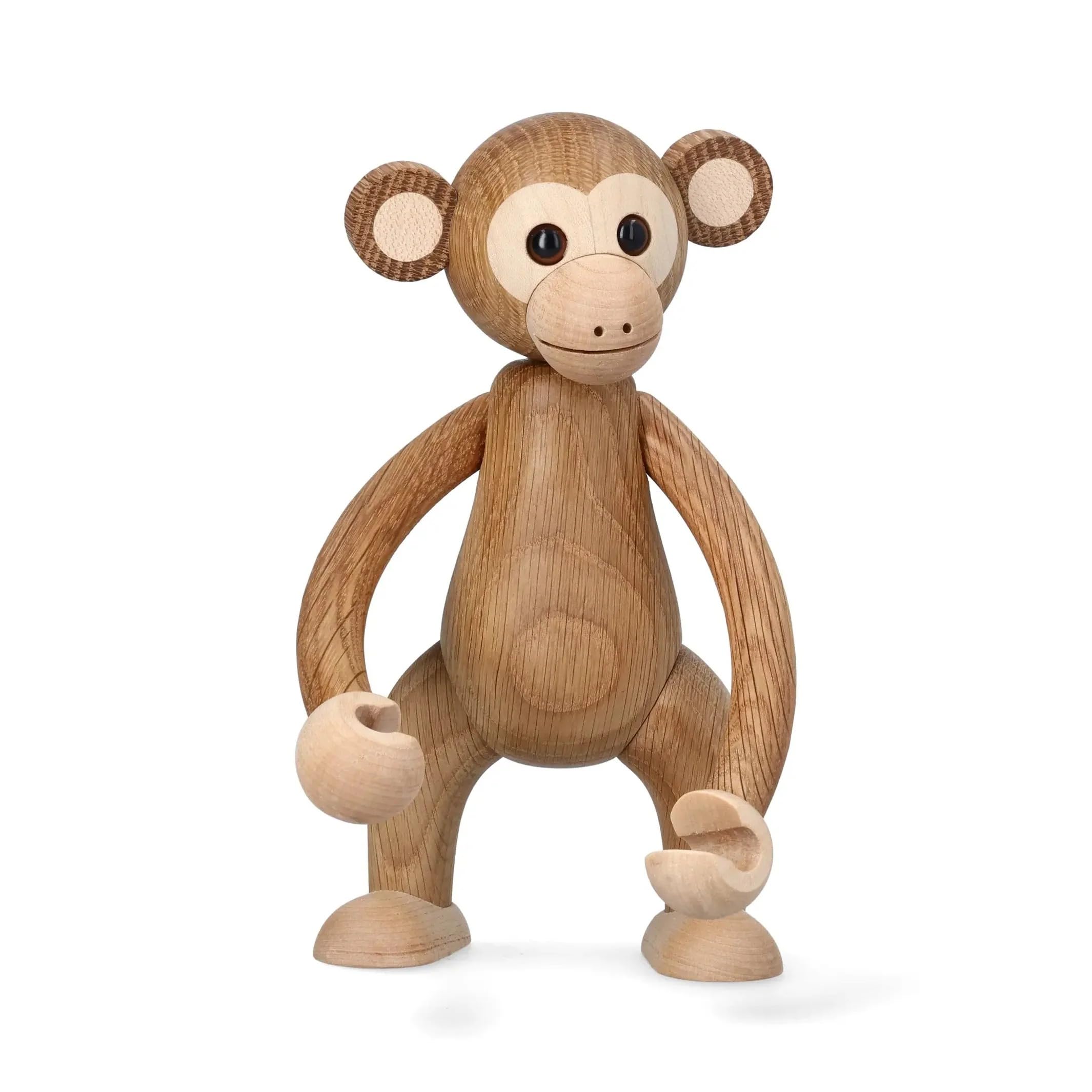Spring Copenhagen Holzaffe Funky – 21 cm Holzfigur aus FSC Eiche & Ahorn · bewegliche Tierfigur Deko Skulptur modern · skandinavisches Design Geschenkidee