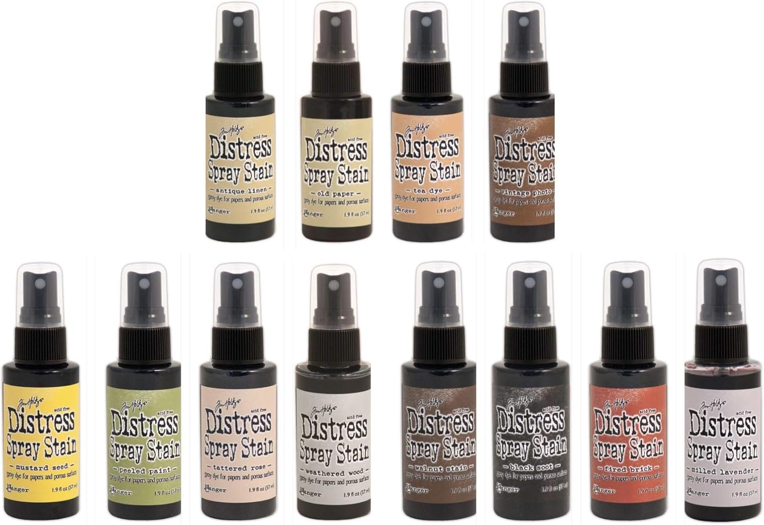 Ranger Ink - Tim Holtz - Distress Spray Stain Bundle Lot #1-12 Bottles