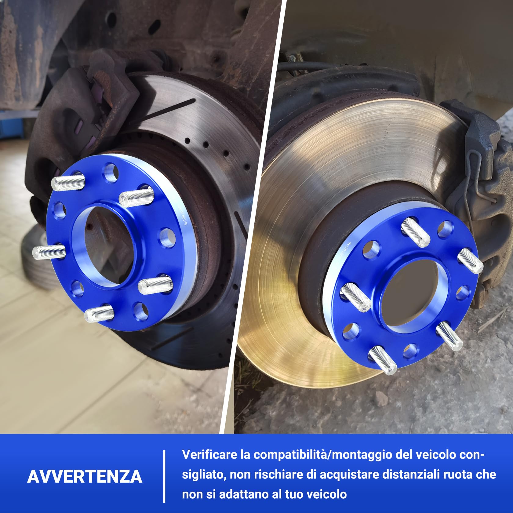 Distanziali Ruote 5x120 - 2 Pezzi 20mm + 2 Pezzi 15mm | Con Bulloni M12x1.5, Per BMW - Foto 7