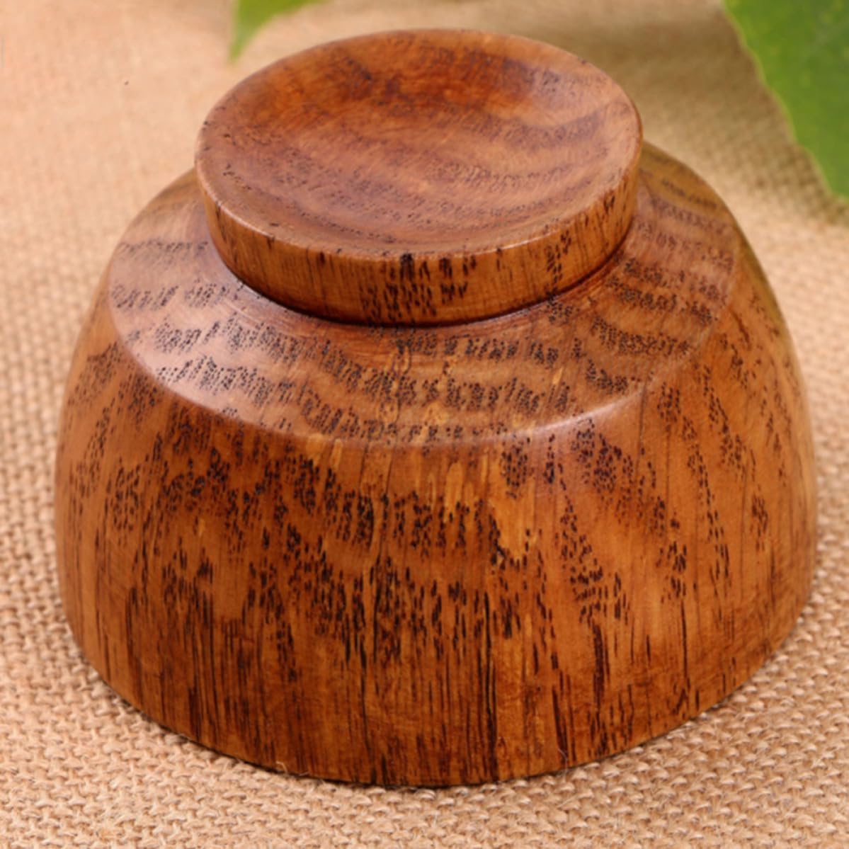 TIDTALEO Wooden Bowl Broken Resistant Handmade 2pcs Anti Impact for Kitchen