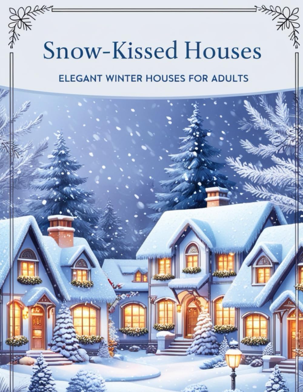 Snow-Kissed Houses: Elegant Winter Houses for Adults: Coloring Pages Inspired by Winter Beauty, Calm, and Creativity