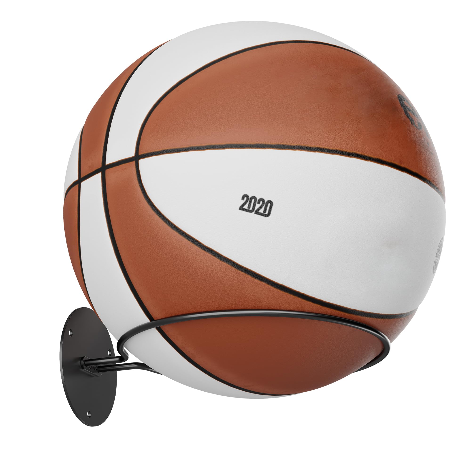 Basketball Holder Wall Mount - Football Wall Mount for Display, Basketball Storage Rack for Balls, Ball Holder as Sports Room Decor, Boys Room Accessories Soccer Wall Decor