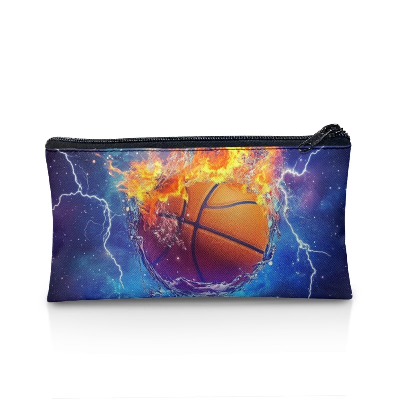 UOIMAG Basketball Pencil Cases Boys Secondary School Supplies Slim Pencil Pouch Stationery Bag