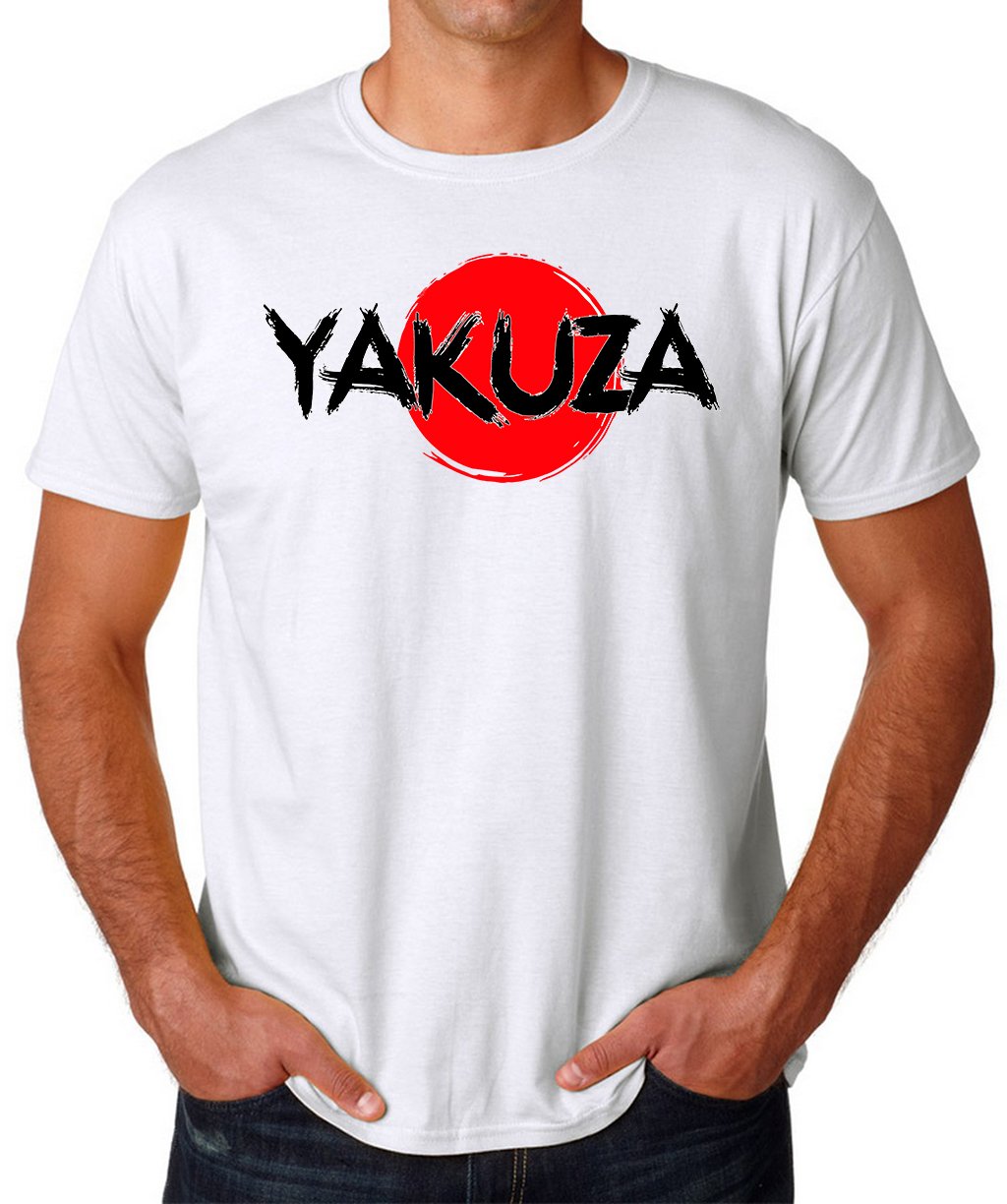 Men Yakuza for Men's Cotton White Short Sleeve T-Shirt(525)