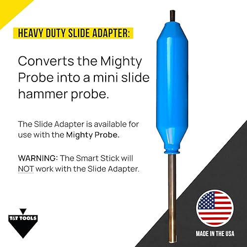 Miniatura 2 de T&T Tools Tope adaptador deslizante y pasador para la sonda poderosa, sonda de suelo de metal aislada, sonda de martillo deslizante, pieza