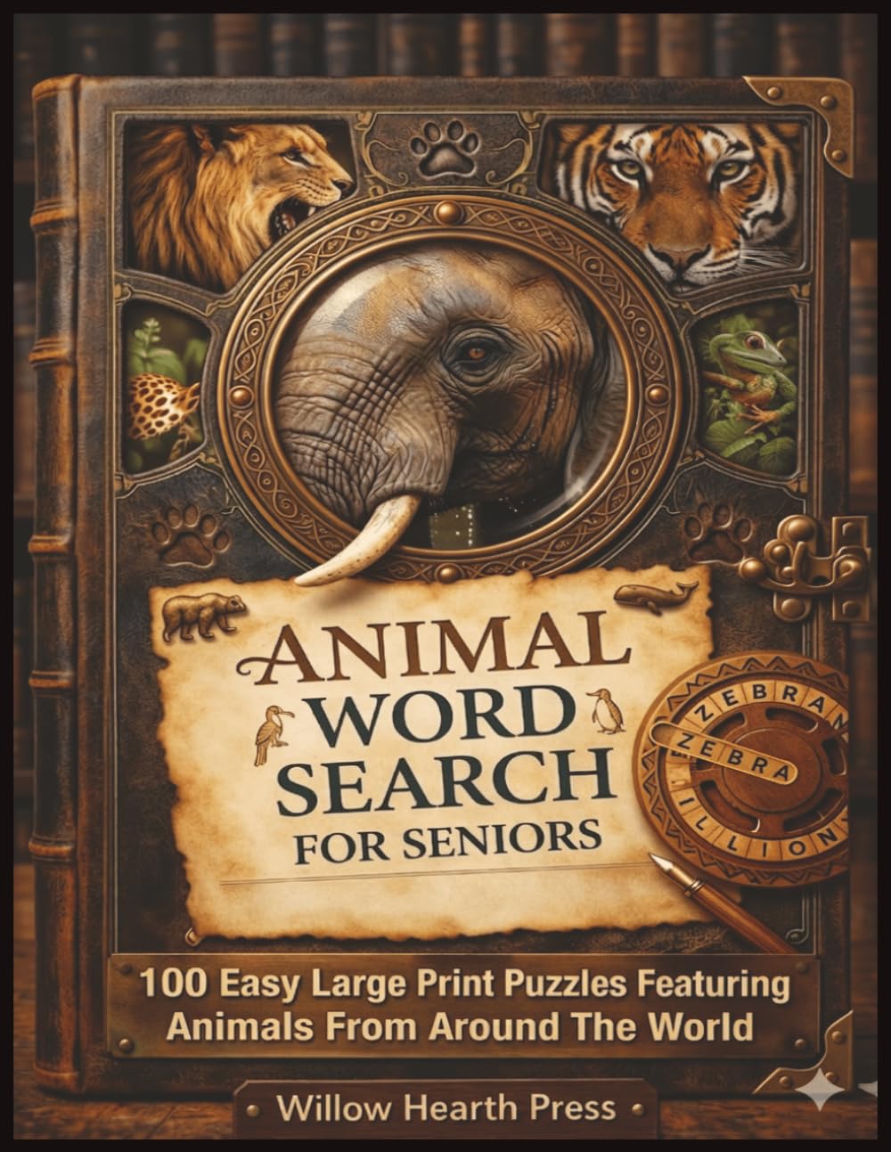 Animal Word Search for Seniors: 100 Easy Large Print Puzzles Featuring Animals From Around the World