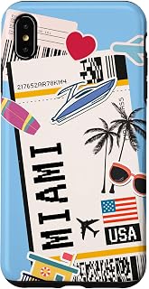 iPhone XS Max Airport and Airline Tags - Boarding Pass of Florida, Miami Case