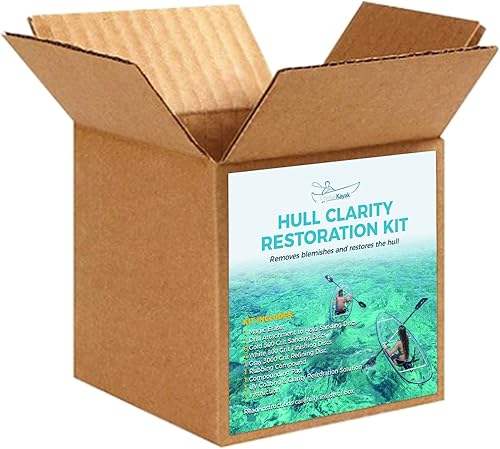 Miniatura 8 de Crystal Kayak Kit de restauración de claridad de casco: diseñado para el mantenimiento de kayaks de cristal genuino y tablas de cristal.