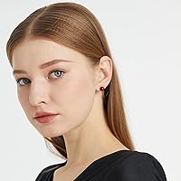 Vista 34 de Natural Stone Stud Earrings for Women 8mm Sterling Silver Genuine Gemstone Earrings Handmade Sterling Silver Crystal Stud Earrings for Women