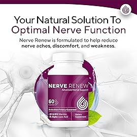 NERVE RENEW Advanced Nerve Support - 300mg Stabilized R-Alpha Lipoic Acid, Vitamin B Complex, Benfotiamine, Herbs for Fast-Acting Support