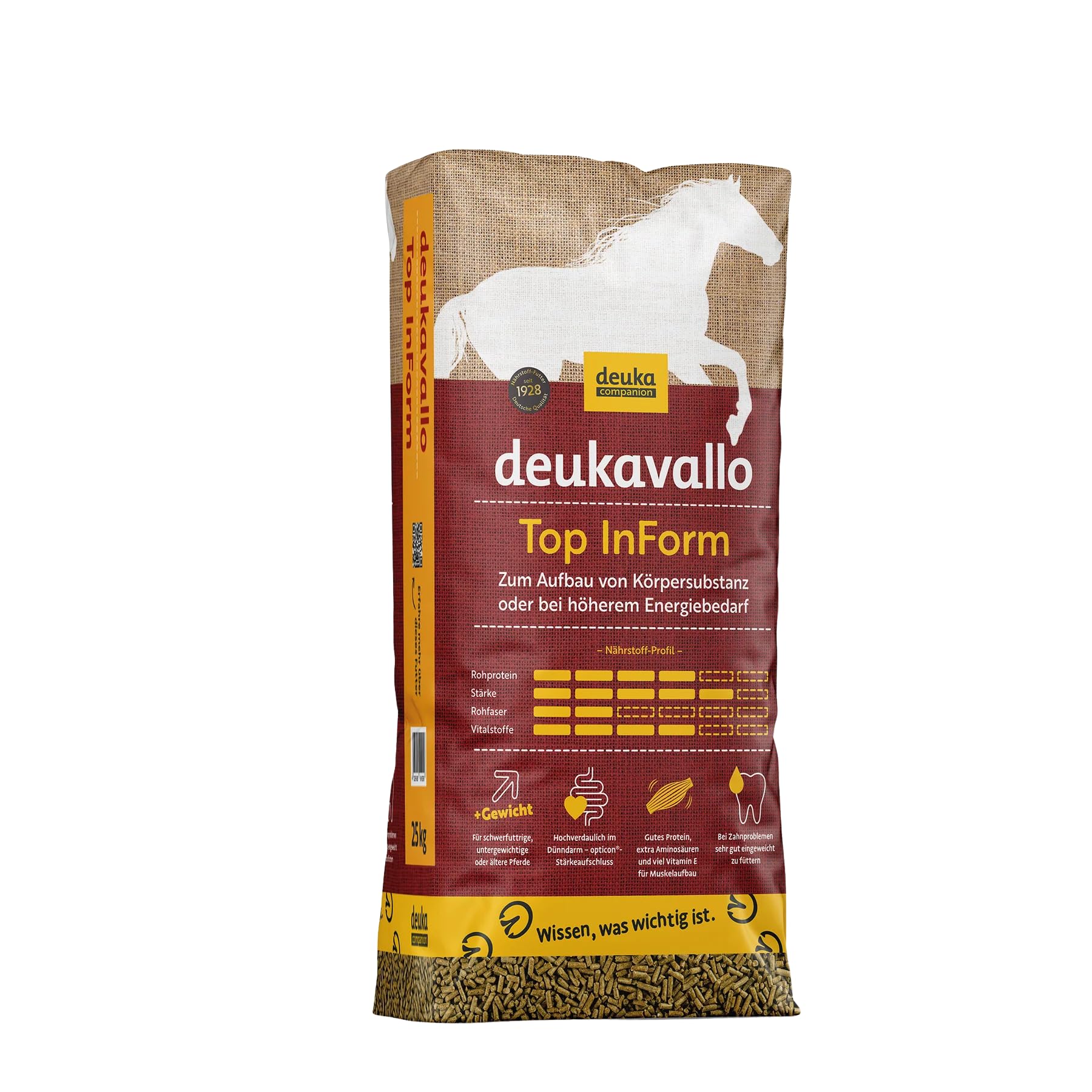 deukavallo Top Inform | Hochverdauliches Aufbaufutter bei erhöhtem Energie- und Proteinbedarf | 25 kg