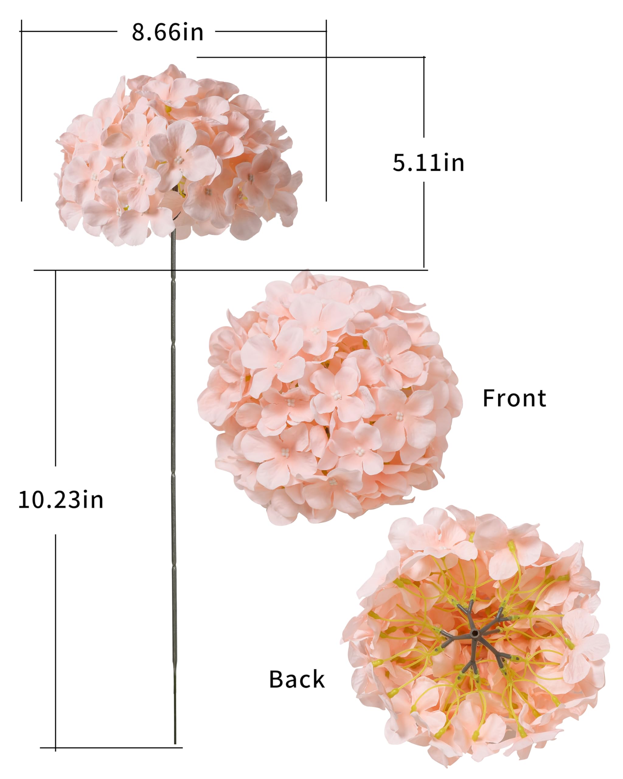 Fiori Artificiali Ortensie In Seta - Confezione Da 6 Pezzi Con Stelo, Perfetti Per Centrotavola E Decorazioni - Foto 7