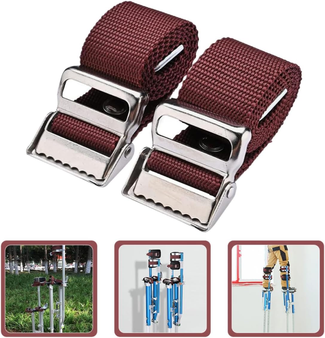 Kisangel Drywall Stilt Replacement Straps Nylon Adjustable Foot Bands 2pcs Leg for Construction Painting and Outdoor Work