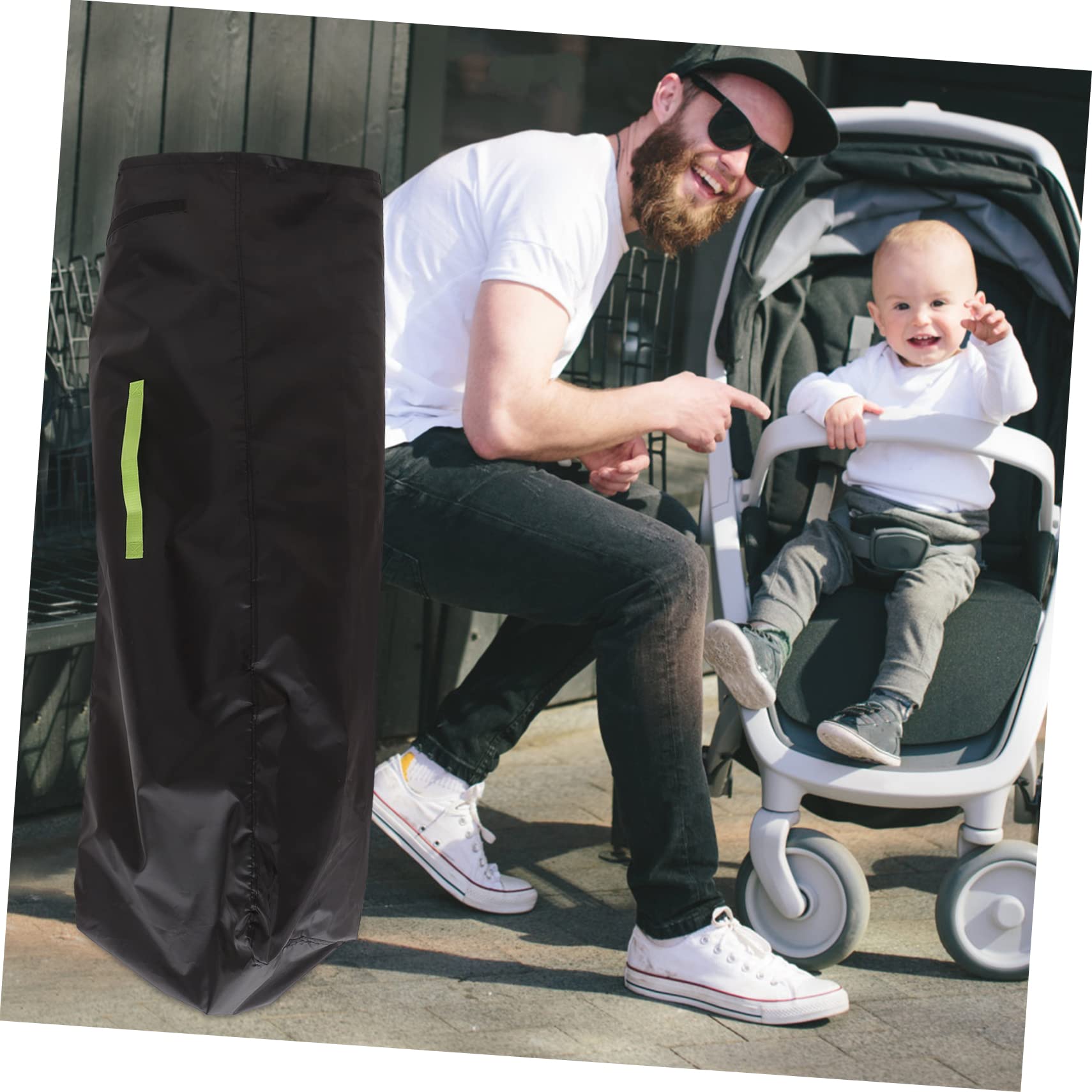 VICASKY Borsa per Passeggino Singolo, Borsa da Viaggio Oxford Nero, Facile da Pulire, Accesso Comodo, per Uso Quotidiano e Viaggio