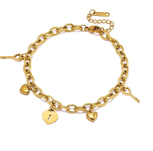 Waterproof Charm Link Stainless Steel Bracelet