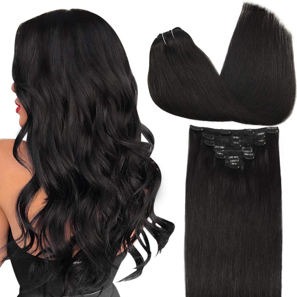 GOO GOO Clipin Hair Extensions for Women, Soft & Natural