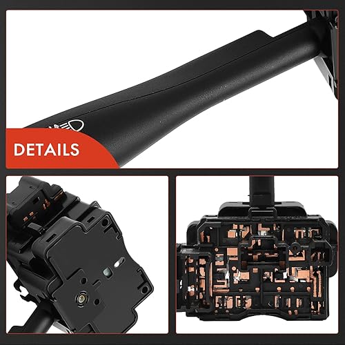 Miniatura 7 de A-Premium Interruptor de señal de giro, luz de estacionamiento con atenuador de faros delanteros multifunción compatible con Nissan Frontier 02-04,