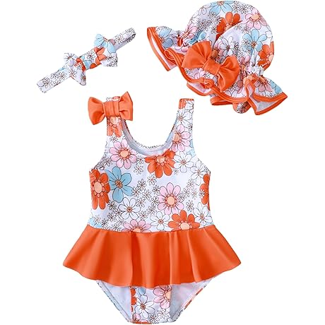 Saeaby Baby Girl Swimsuit -Ruffled Bikini Tankini One Piece Bathing Suits