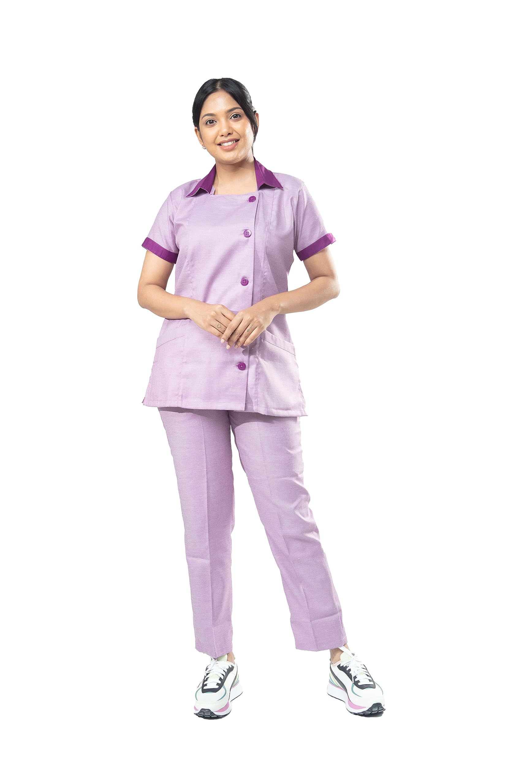 UNIFORM CRAFT Womens Polyester and Cotton Twill Nurse Uniform, Violet (L) (B0C2WS4V3K) Amazon Price History, Amazon Price Tracker