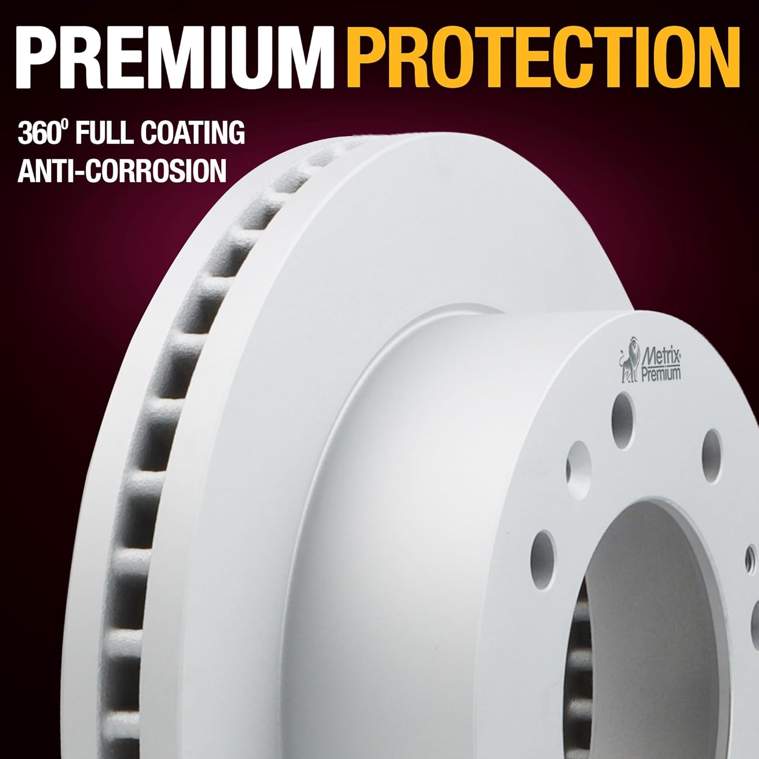 Metrix Premium Chassis Parts - 13.98 inch (355mm) 2 PC Front Coated Vented Disc Brake Rotor Fits Chevrolet Silverado 2500 HD, Silverado 3500 HD, Suburban 3500 HD, GMC Sierra 2500 HD, Sierra 3500 HD