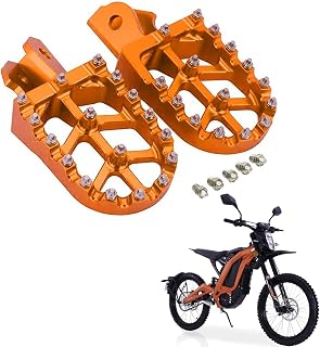 Estriberas para moto de cross, pedales de motocicleta CNC para Surron/Light Bee/Sur Ron S/Sur Ron X/X160/X260 Naranja