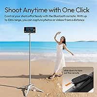 Vista 7 de ULANZI Trípode magnético para teléfono, MT85 Trípode de apertura automática con 4 patas mejoradas, soporte de teléfono extensible para selfie stick