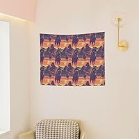 Vista 7 de Cyber Retro Western Cowboy Print Tapestry for Bedroom, Wall Hanging Tapestry for Bedroom Wall Room Decor Aesthetic Tapestries for Living Room Dorm