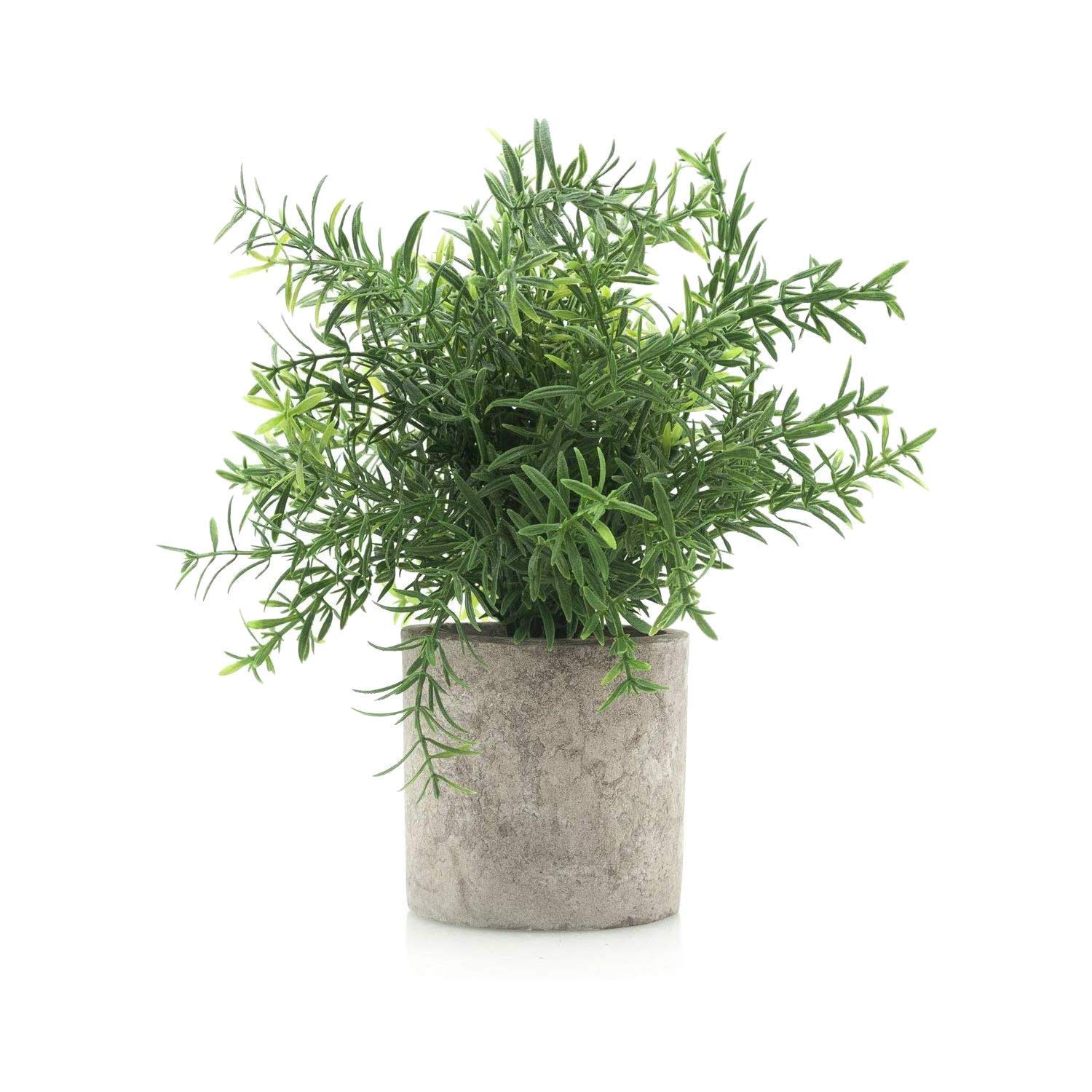 Velener Artificial Potted Rosemary Plants- Rustic Farmhouse Topiary Shrubs for Decoration Centerpieces Living Room, Shelf Bedroom Aesthetic Green Bathroom Accessories Boho Small Desk Plant Office