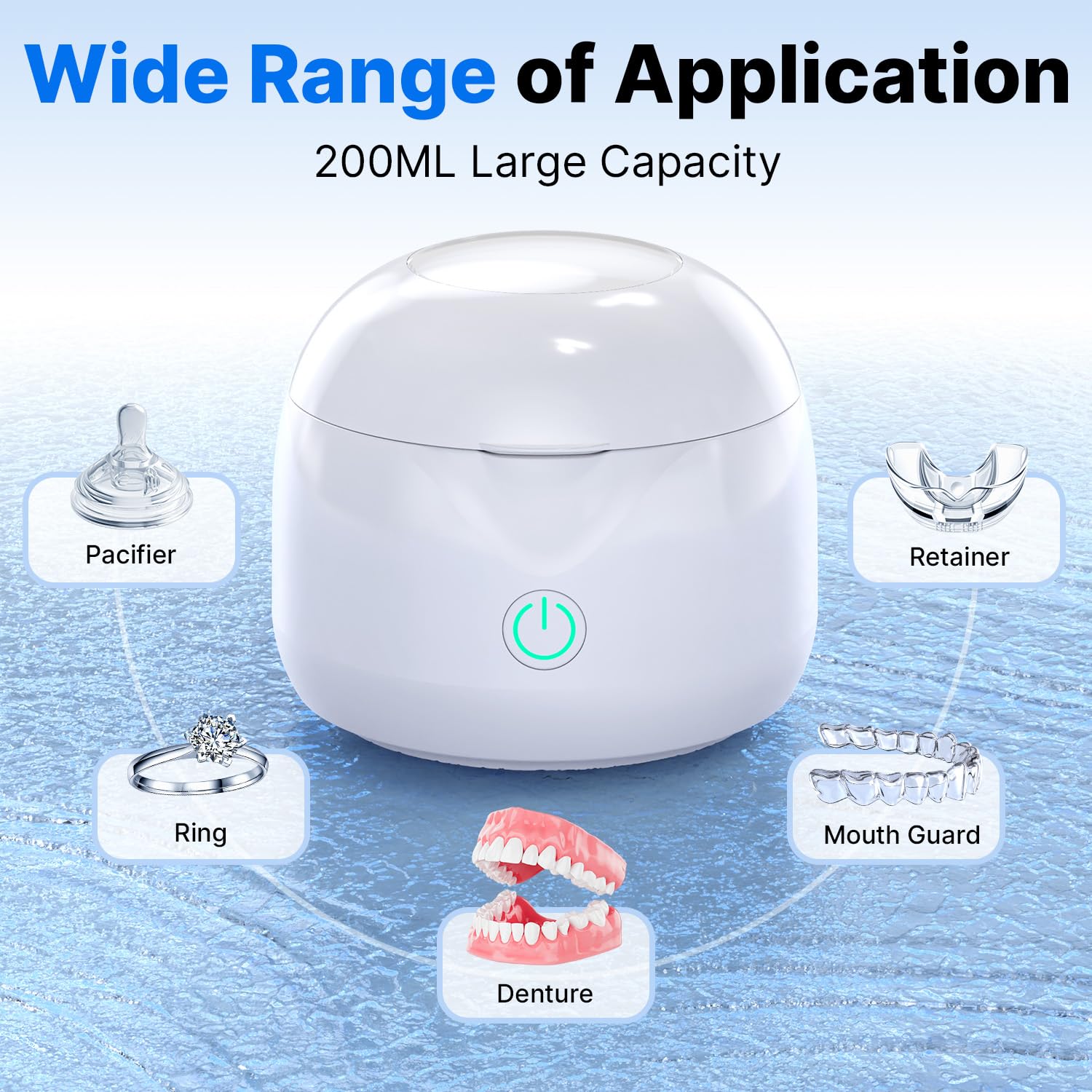 ITSHINY Nettoyeur Ultrasons 45000Hz 200ml Lampe UV 25W Ultrasonic Cleaner