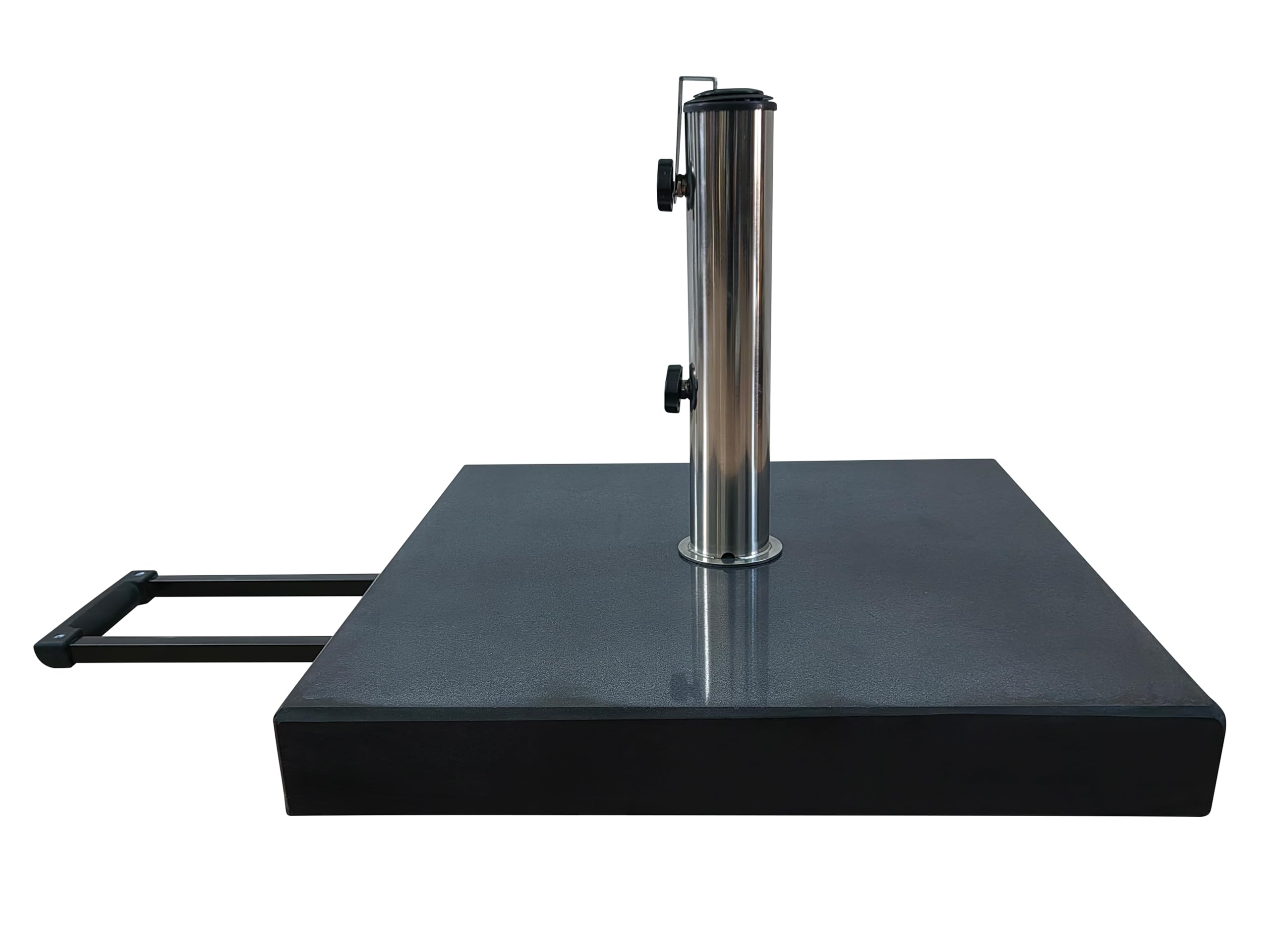 Gardissimo Trolley Granitsockel Move 70 kg Schirmständer, schwarzer Granit