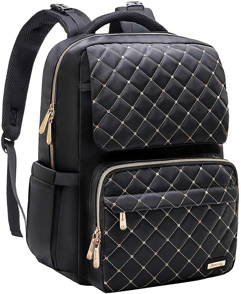 Diaper Bag, Diaper Bag Backpack for Baby Boys Girls, Multifunction Large Rucksack Diaper Bags with Changing Pads, Waterproof Travel Back Pack Knapsack for Dad & Mom -Stylish Black