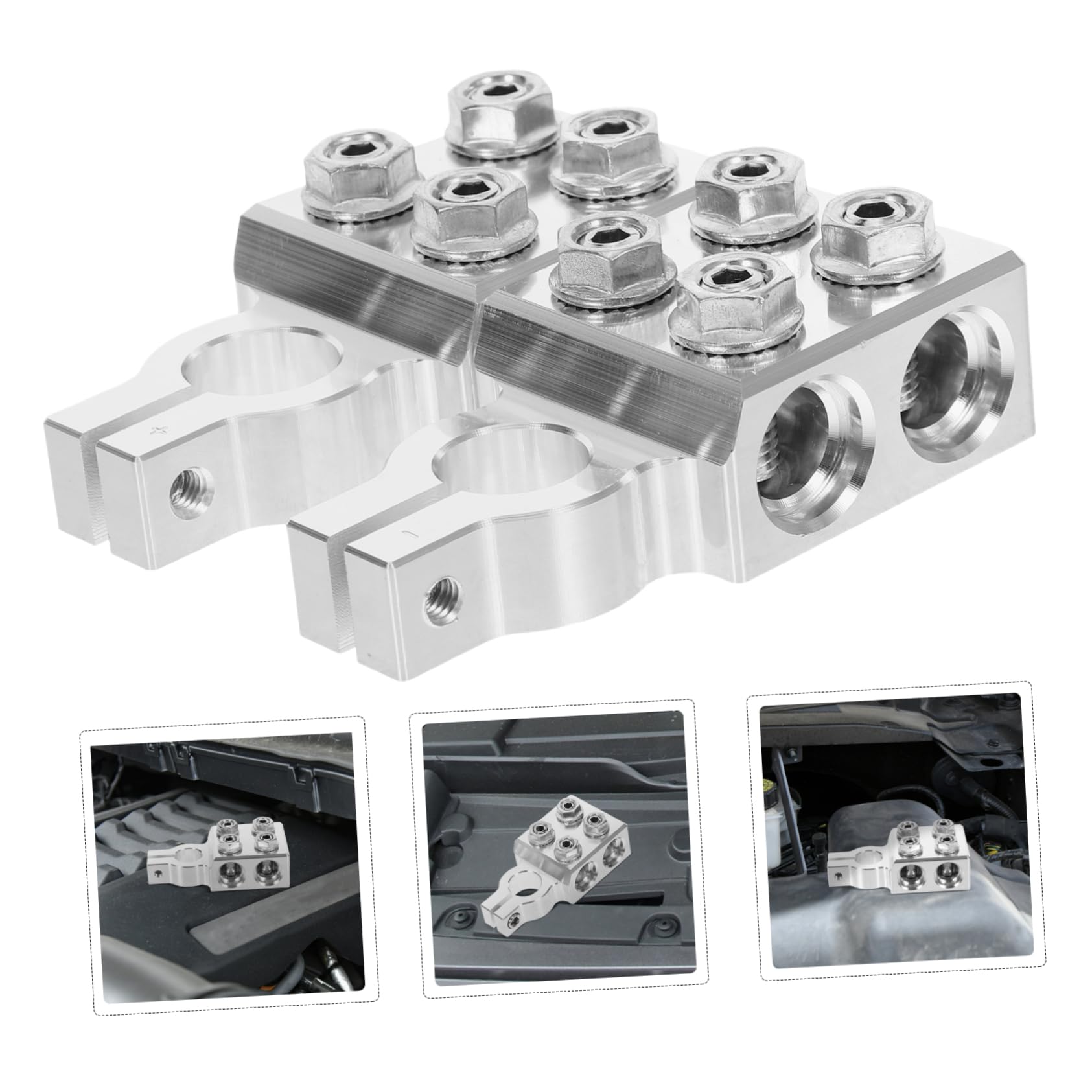 Paire de Cosses de Batterie Facile à Installer en Alliage D'aluminium Argenté, Interrupteur Isolateur pour Déconnexion de Batterie Véhicule Automobile
