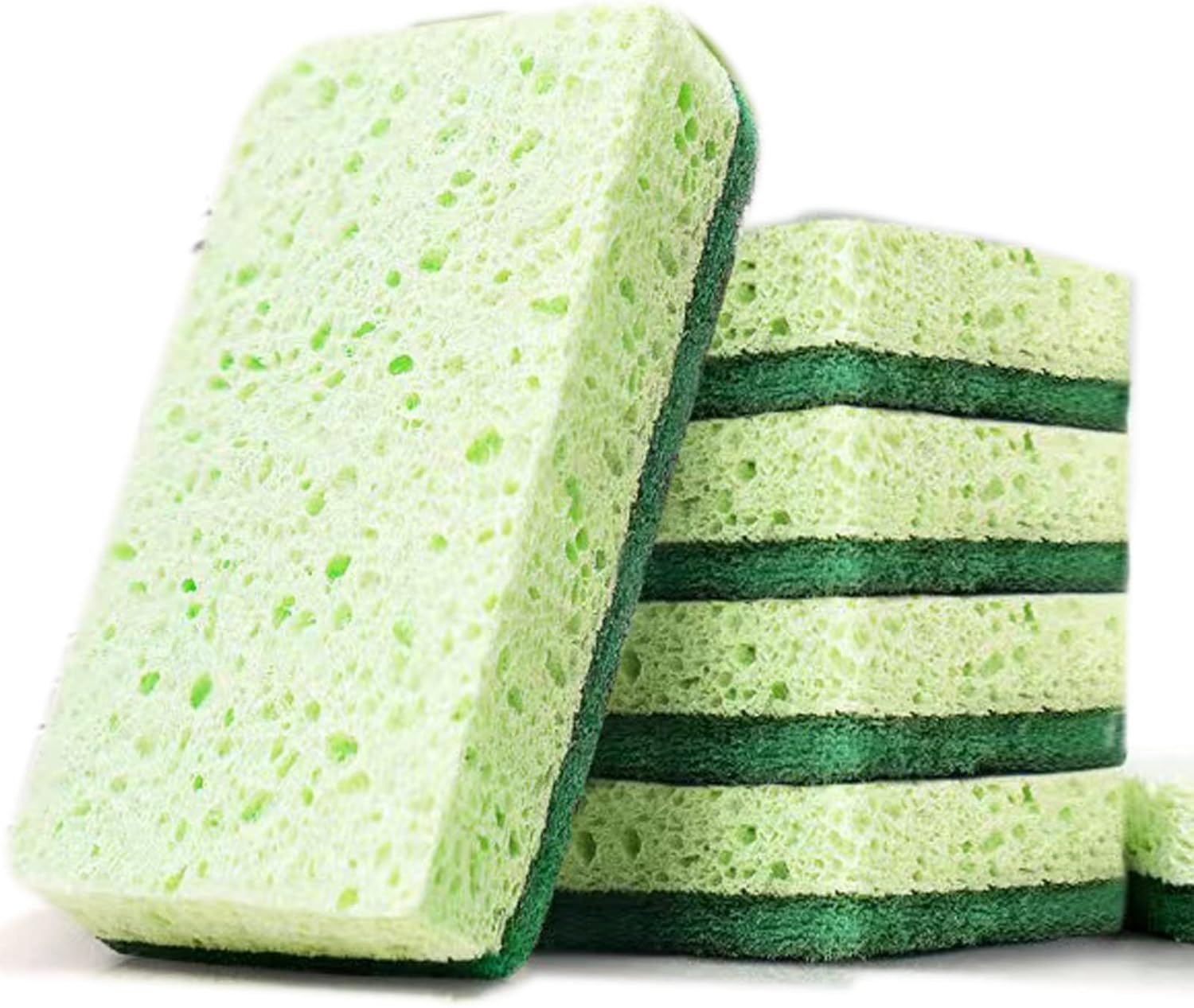 Pack of 8 AntiScratch Cellulose Scrub Sponges, Cleaning Scrub Sponge