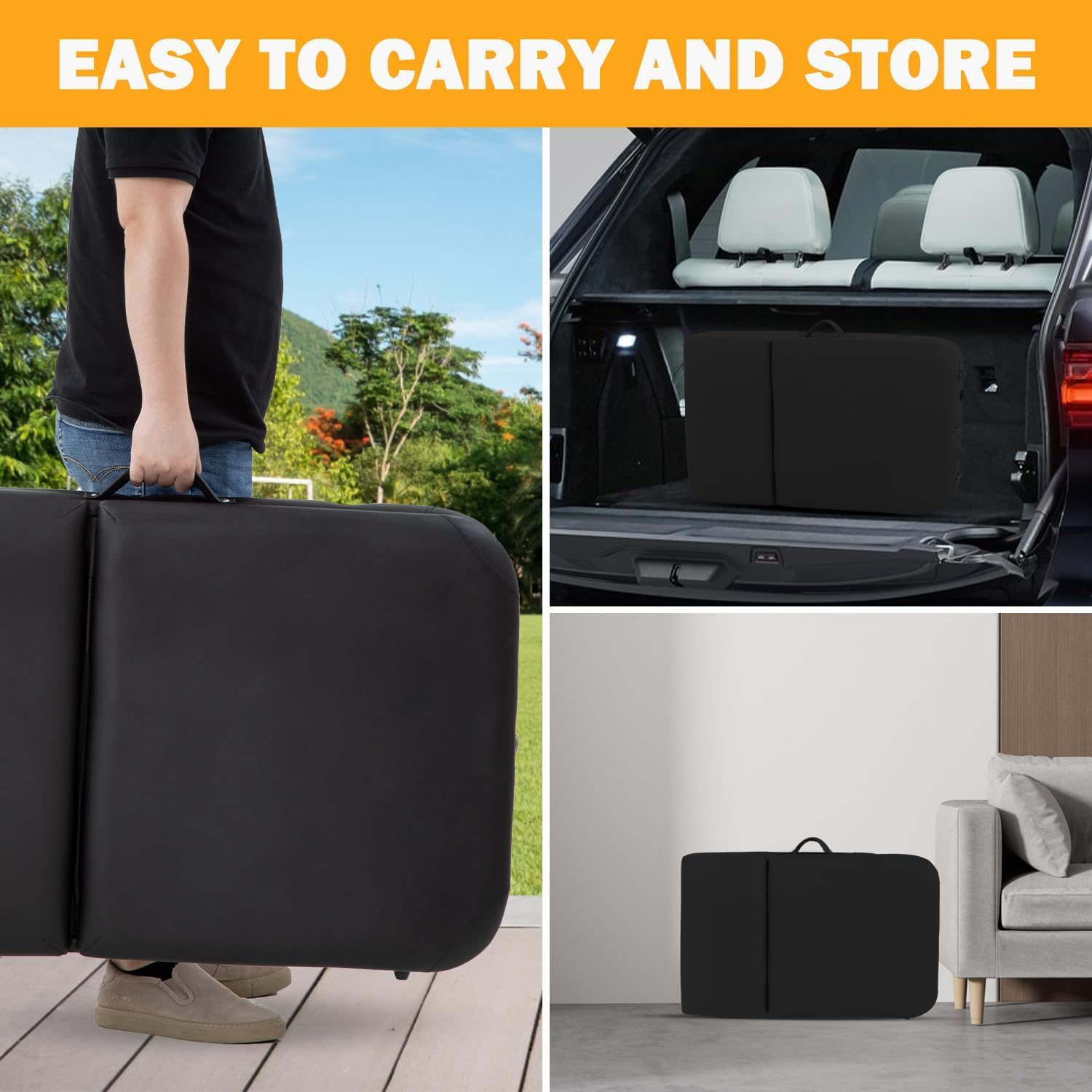 PayLessHere Aluminium Massage Bed Portable Massage Table 24 inch Wide Lash Bed 3 Folding Height Adjustable Spa Table with Non-Woven Bag for Spa Footmassage Facial CareSpa Tattoo