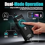 Portable in Ear Monitor Amplifier, Headphone Amp with XLR and TRS Input 3.5mm Output, Enhanced Sound Quality, Durable Belt Clip, Guitar Headphone Amplifier with Stereo/Mono Switch for Performers