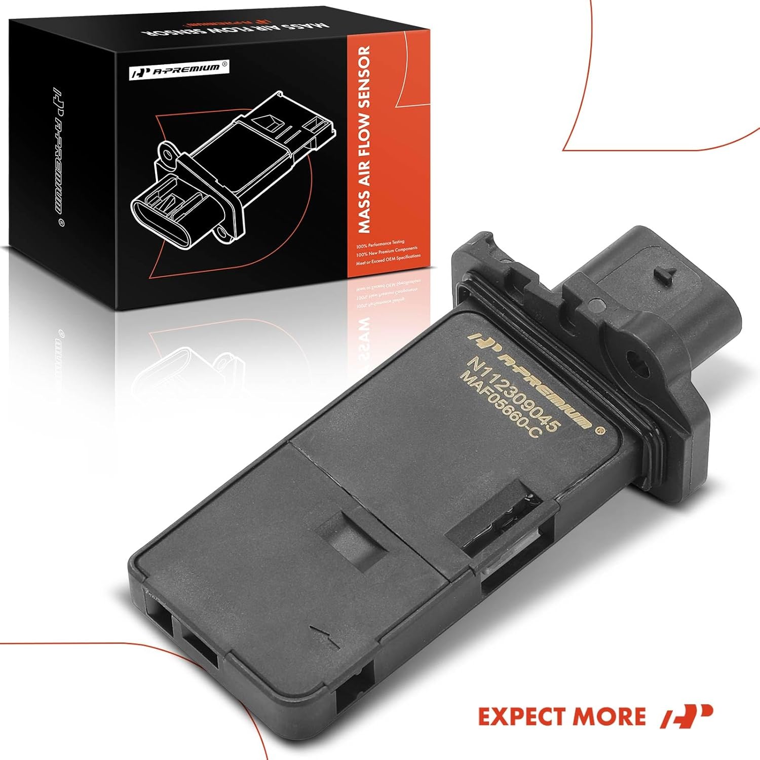 A-Premium Mass Air Flow Sensor Meter Compatible with Ford F-250/F-350/F-450/F-550 Super Duty 2020-2021, F-53 Motorhome Chassis 2020-2022, F-59 Commercial Stripped Chassis, E-350/E-450 Super Duty, 7.3L