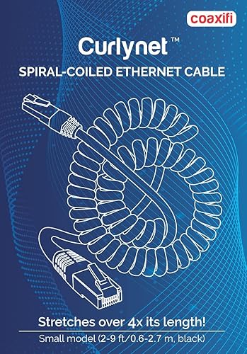 Miniatura 3 de Curlynet Cable Ethernet Cat5e en espiral 24AWG (4-15 pies)