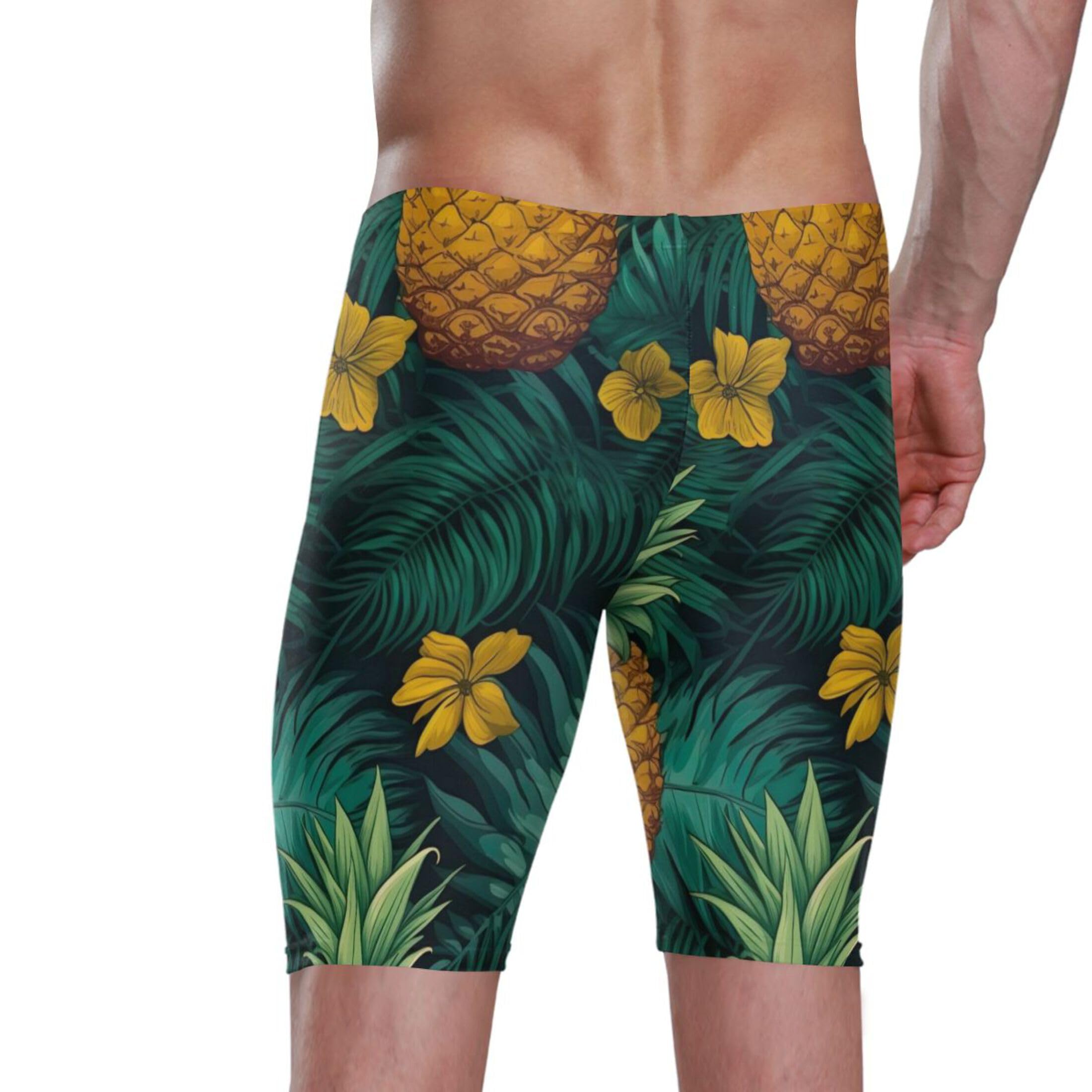UMIRIKO Pineapple Fruit Swim Jammers for Men Athletic Durable S B0400933