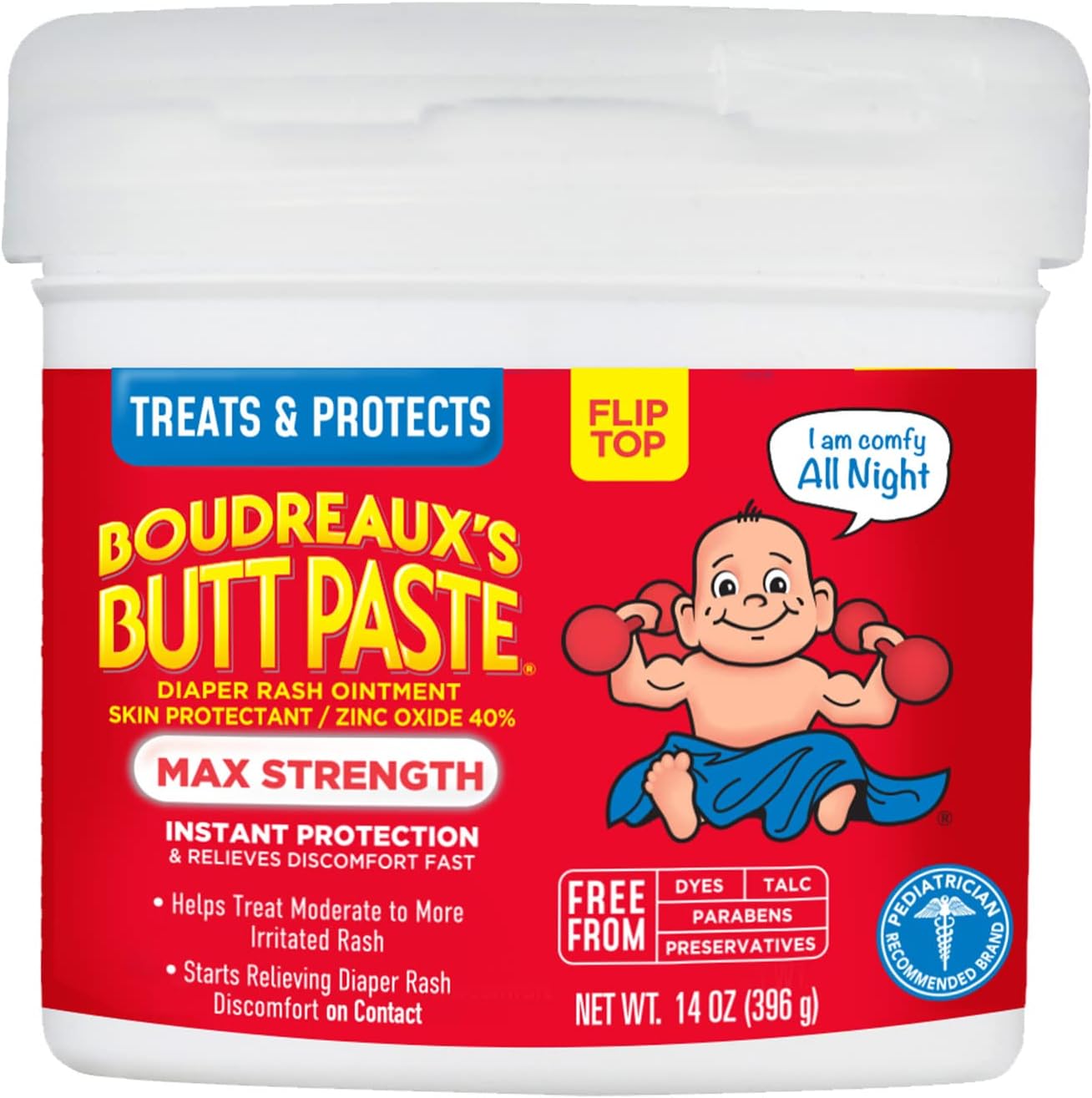 Amazon.com: Boudreaux's Butt Paste Maximum Strength Diaper Rash Cream ...
