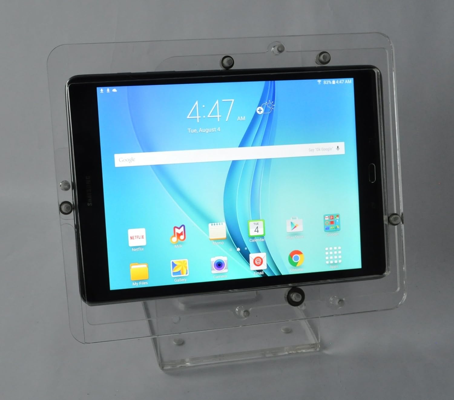 TABcare Samsung Acrylic Security Anti-Theft Kit for Galaxy TAB S2 8.0 Kiosk, POS, Store, Show Display (Black Wall Mount)