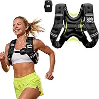 Ama Divo Weighted Vest (8lb-20lb) for Men & Women - Reflective, Adjustable Buckles, Breathable Neoprene for Running, Walking, Strength Training w/ Detachable Bag