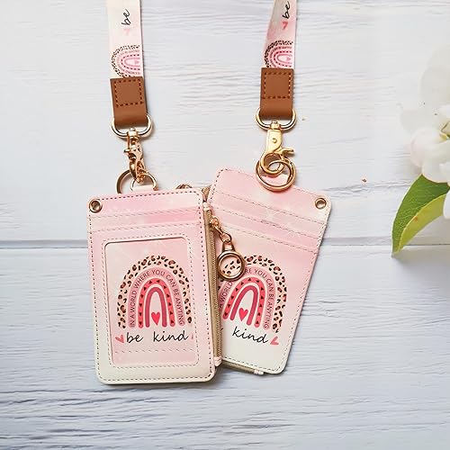 Miniatura 47 de Soporte para tarjetas de identificación negro con cordón, soporte vertical de piel sintética para tarjetas de identificación con 1 ventana de Negro